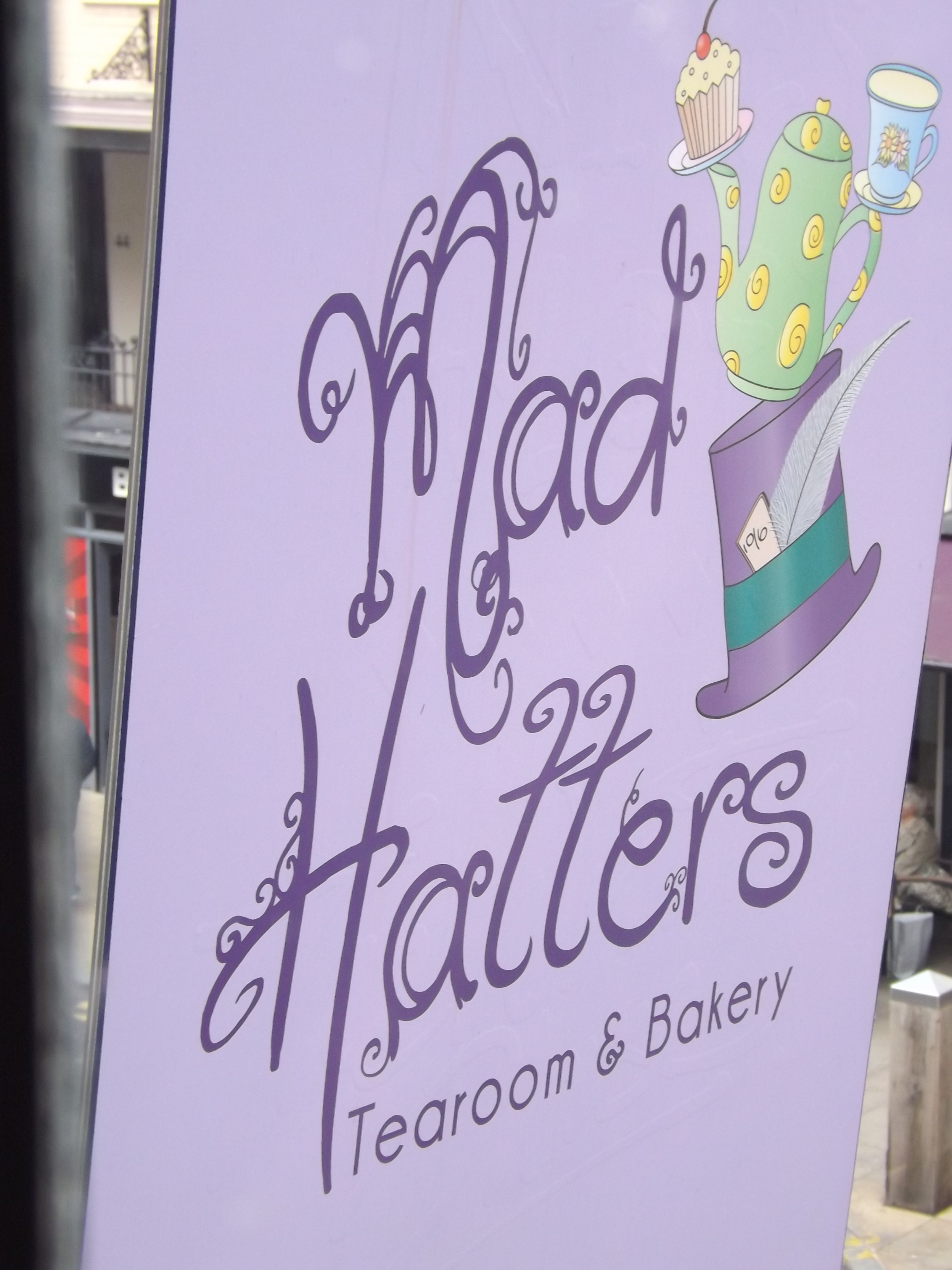 Image result for mad hatters sign chester glittery